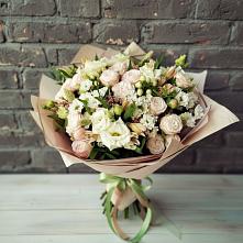 Букет цветов из:  Альстромерии, Розы и Хризантемы в Амзя