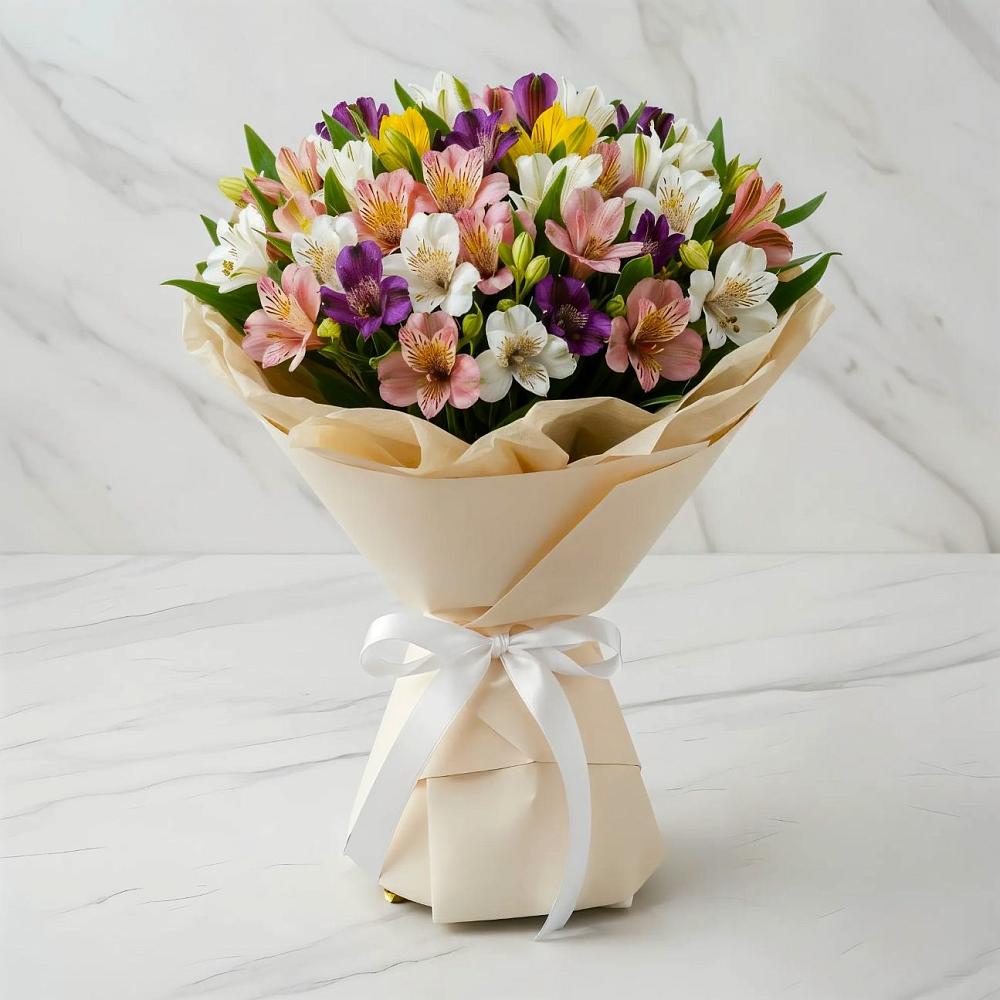 Букет цветов из: Альстромерии в Амзя