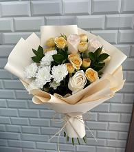 Букет цветов из:  Розы и Хризантемы в Амзя