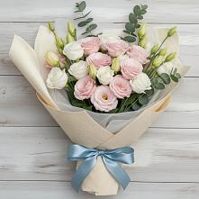 Букет цветов из:  Лизиантусы в Амзя