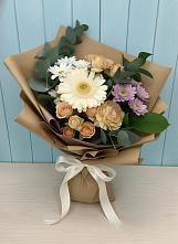 Букет цветов из:  Герберы и Хризантемы в Амзя
