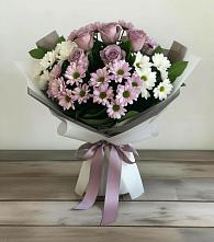 Букет цветов из:  Хризантемы и Розы #REPLACE_PRED# Амзя