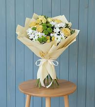 Букет цветов из:  Хризантемы и Розы в Амзя