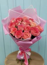 Букет 15 Розовых роз Равель в Амзя