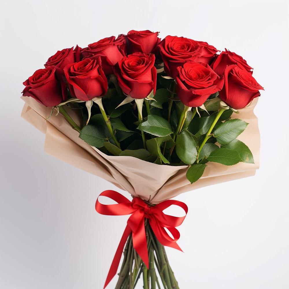 Букет 11 Красных роз Эдлесс Лав в Амзя