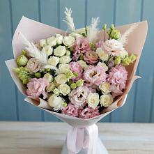 Букет цветов из:  Альстромерии и Розы в Амзя